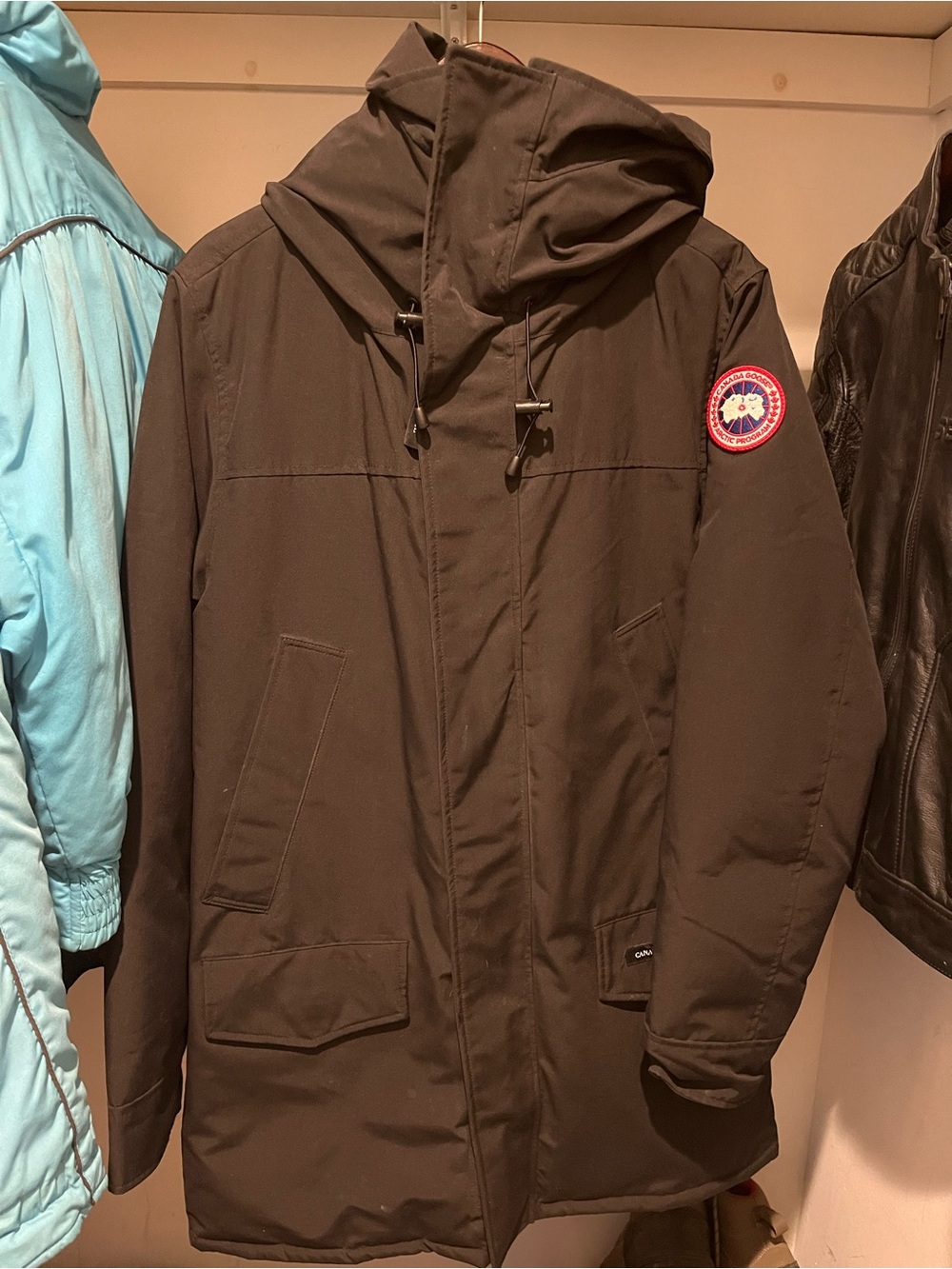Canada Goose Men's Dark Brown Hooded Puffer Parka